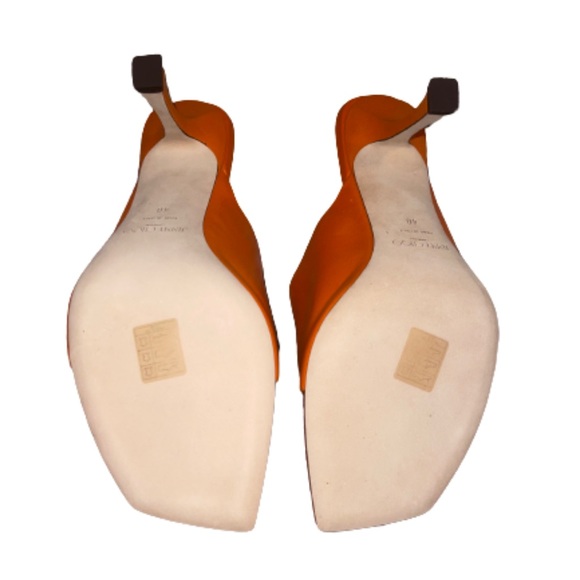 JIMMY CHOO Amber Orange Seher 90 Heels NIB - Picture 2 of 7